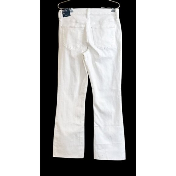 J. Crew Women's Tall Mid-Rise Flare Crop White 29 Tall NWT - Picture 4 of 9